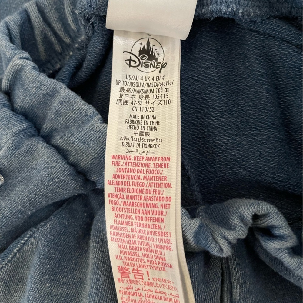 Girl’s Disney Store blue Elsa Frozen oversized sweatpants joggers 4 - Picture 5 of 5